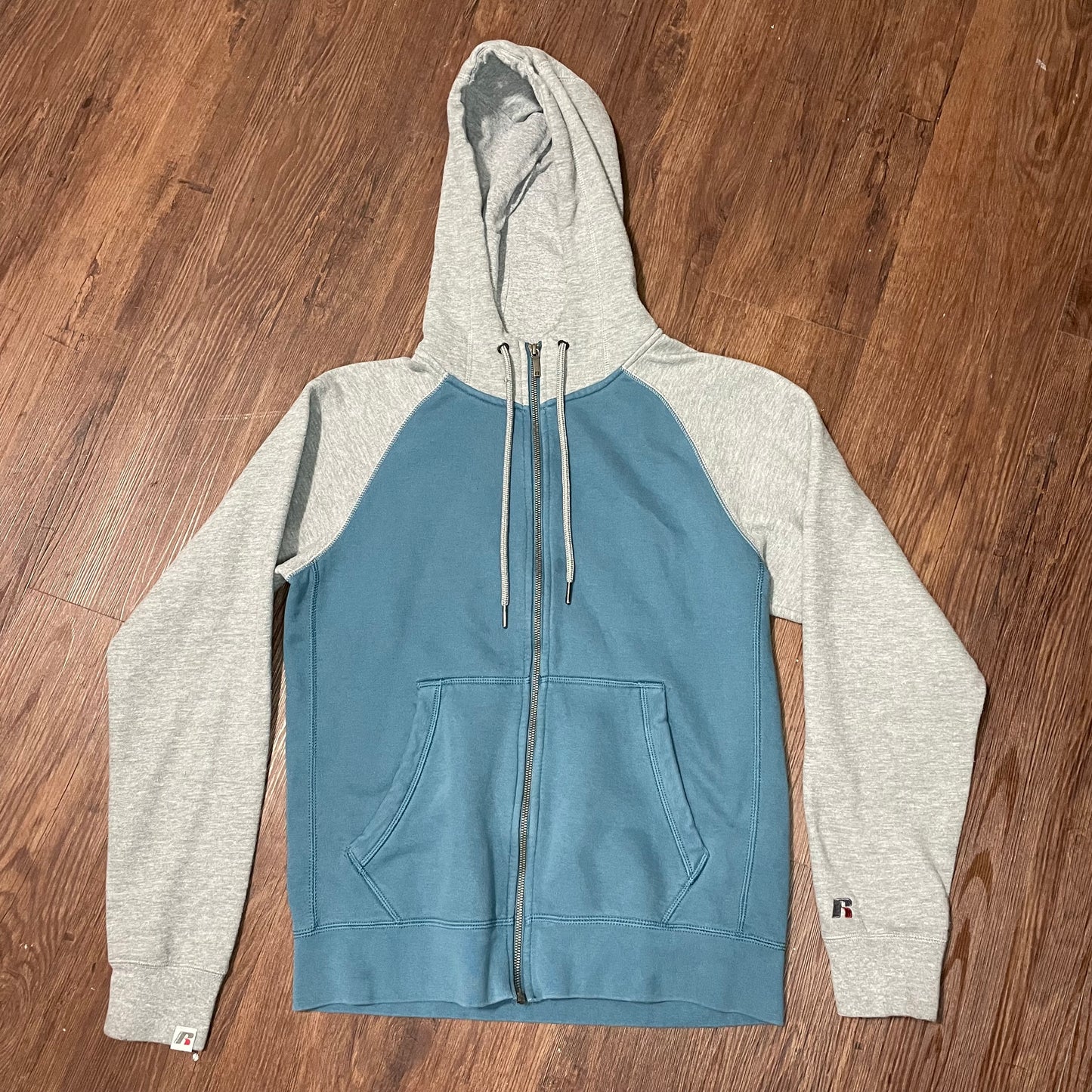 Russell Full Zip Grey/Teal