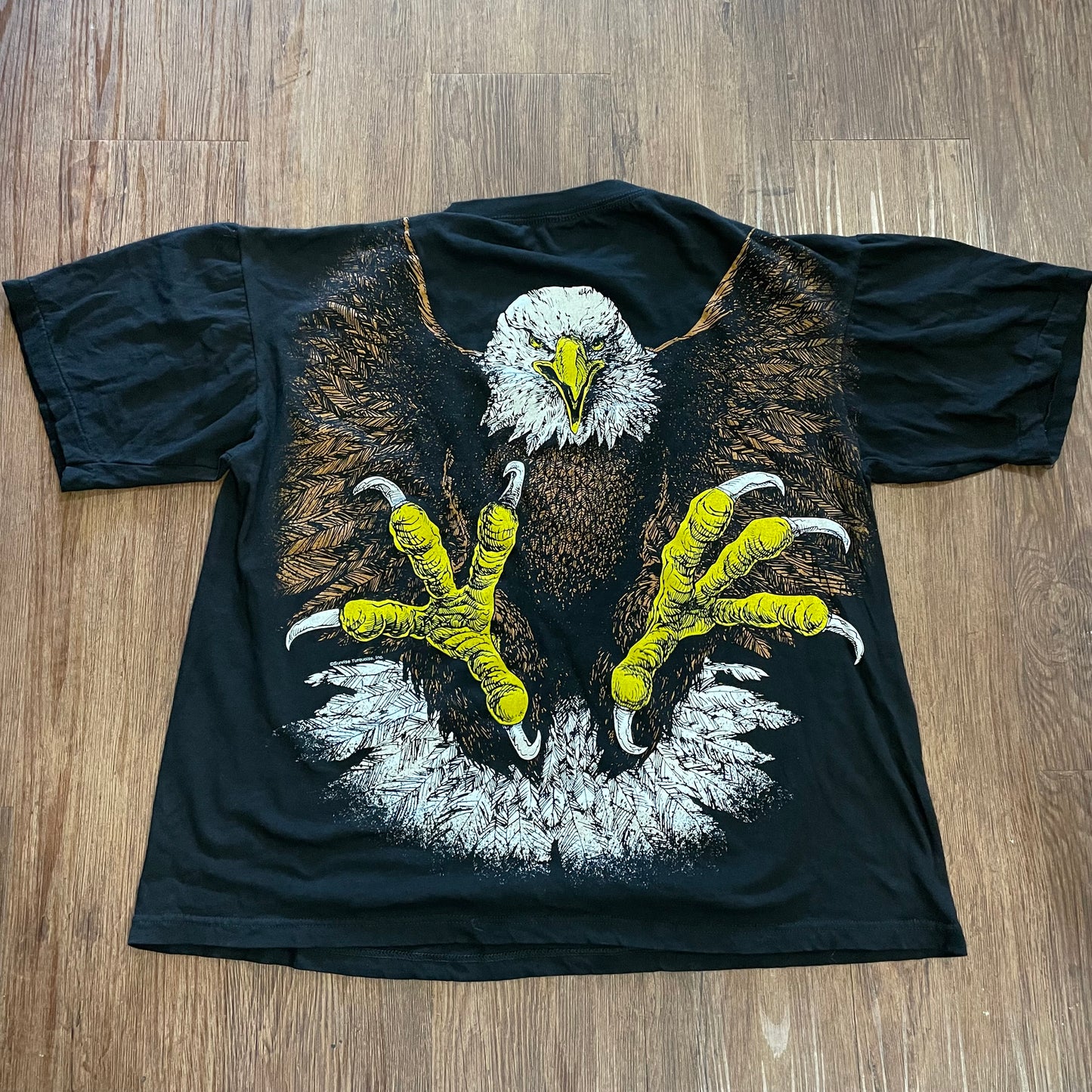 Vintage Caribbean Dream Eagle AOP All Over Print Tee Single Stitch