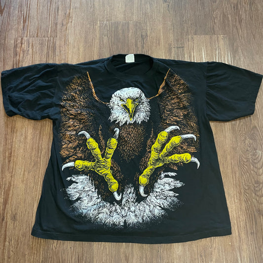 Vintage Caribbean Dream Eagle AOP All Over Print Tee Single Stitch